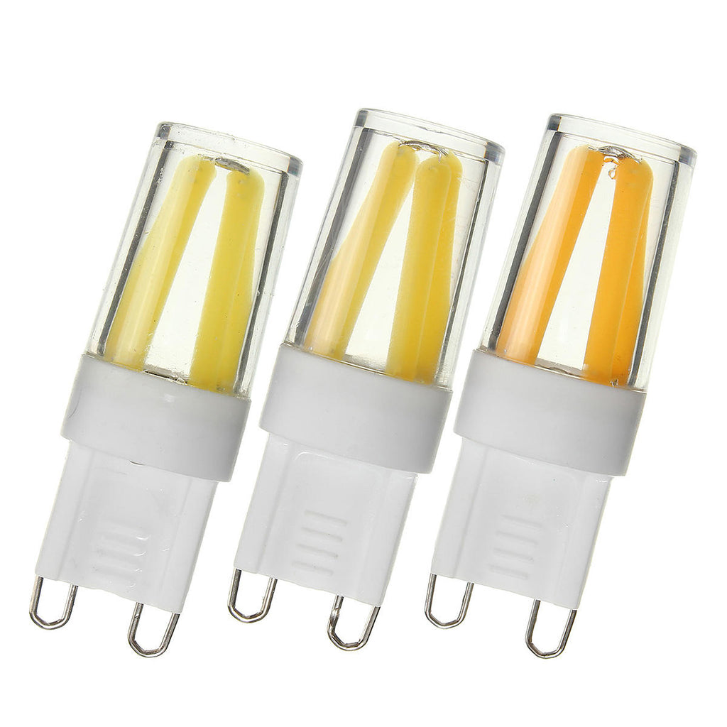 2W G9 Dimmable LED Pure White Warm White Corn Bulb Silicone Crystal COB Lamp Light AC 220V