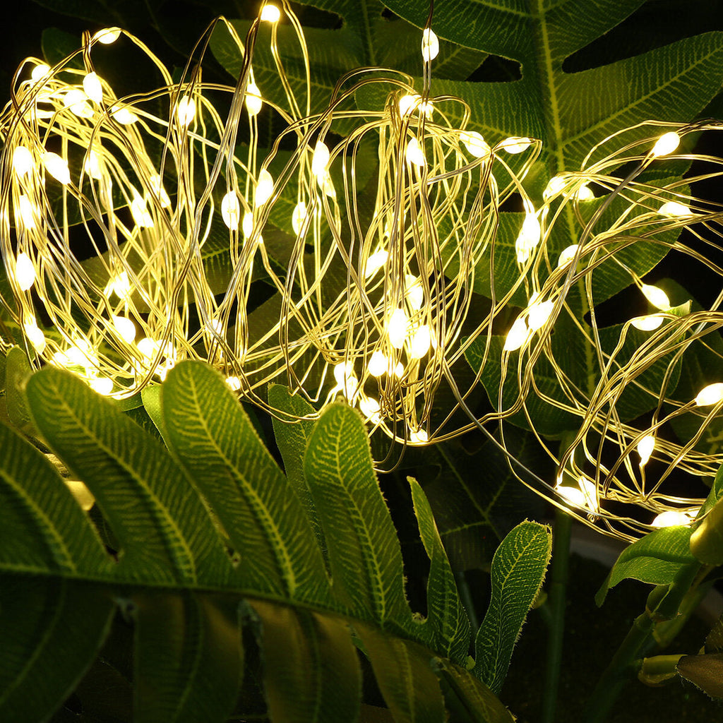 7/12/22/32M Solar String Light Copper Wire Outdoor Waterproof Garden Xmas Decor