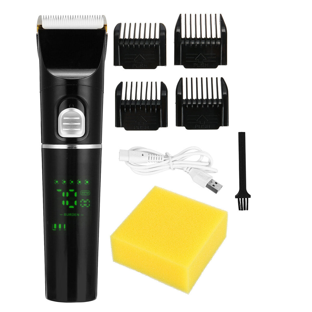 Professional Electric Hair Trimmer 5 Gears Low Noise Hair Shaver Haircut Grooming Kit