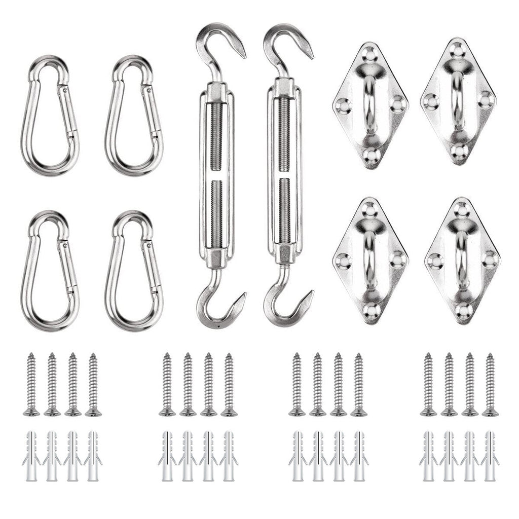 42PCS Awning Accessories Sunshade Sail Stainless Steel Hardware Kit Easy to Install