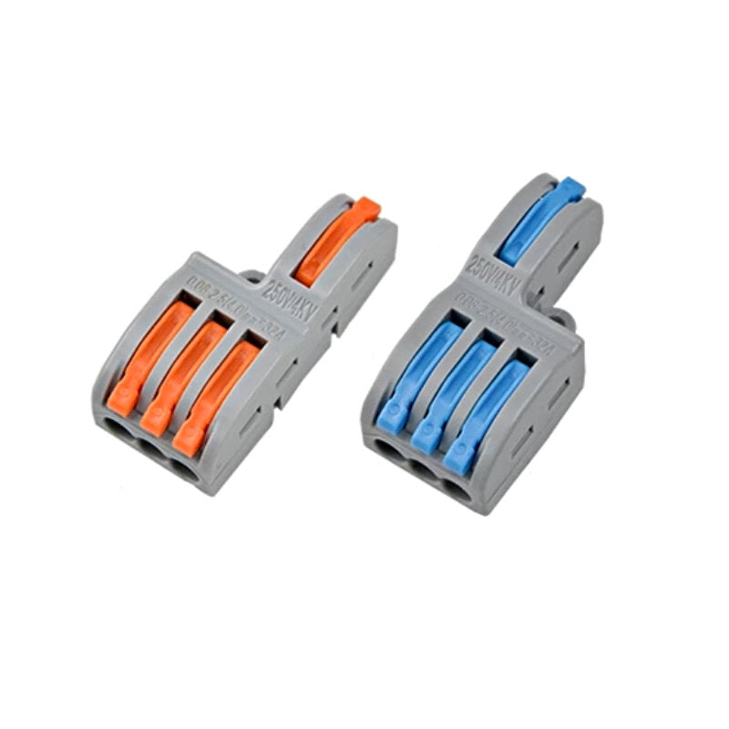 Wire Connector 1 In 3 Out Wire Splitter Terminal Block Compact Wiring Cable Connector Push-in Conductor