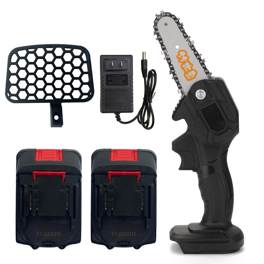 24V Cordless Electric Chainsaw 4 Inch Portable Chain Saw Woodworking Cutting Tool