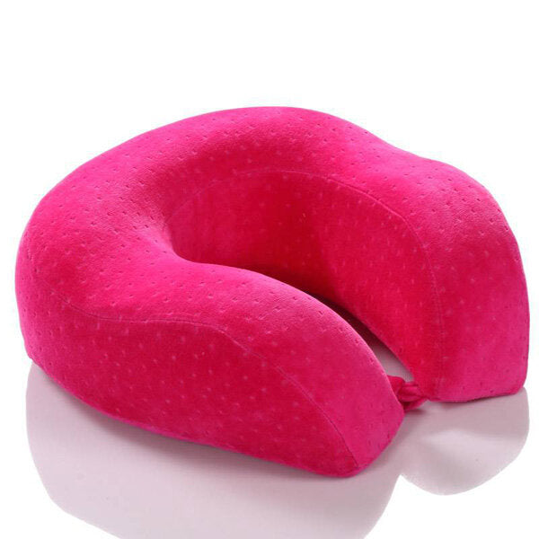 U Shape Slow Rebound Memory Foam Pillow Neck Protect Head Rest Travel Soft Cushion