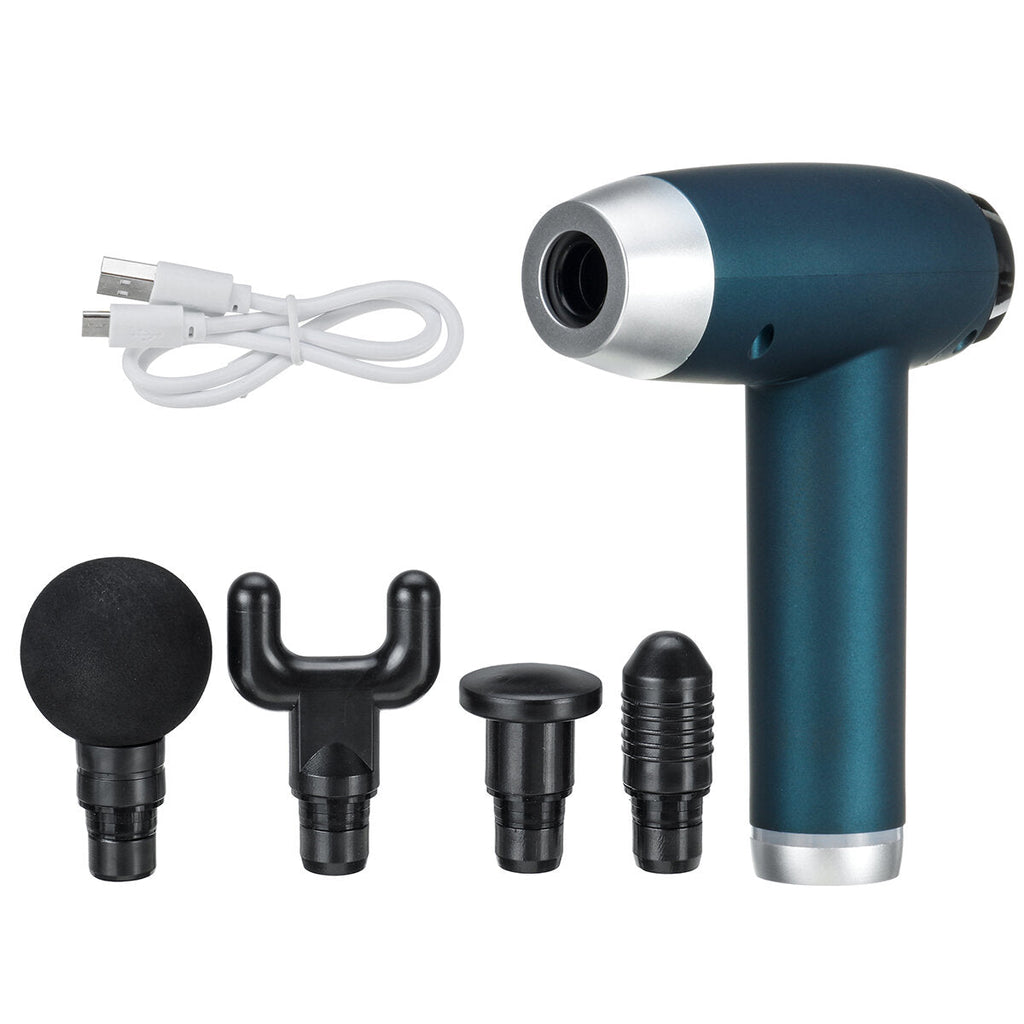 LCD Percussion Massager USB 7200r/min Muscle Relief Sport Recovery 20 Speed Electric Massager With 8 Heads