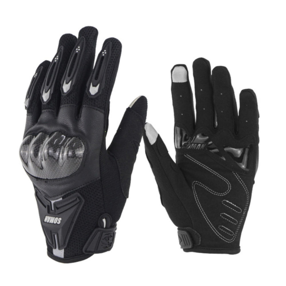 Motorcycle Touch Screen Gloves Carbon Fiber Riding Men Women Protective Gears