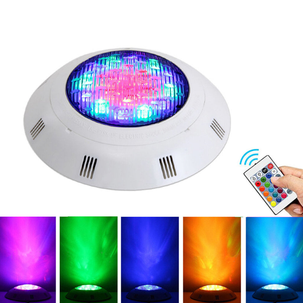 24W/36W 12V Swimming Pool Light RGB LED Bulb Underwater Decor Lights w/Remote Control IP68