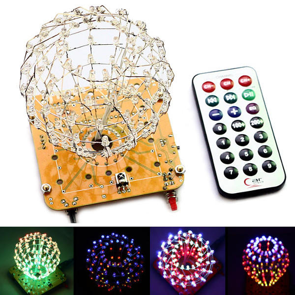 DIY Spherical Spectrum Light Cube LED Flash Kit Electronic Learning Kits