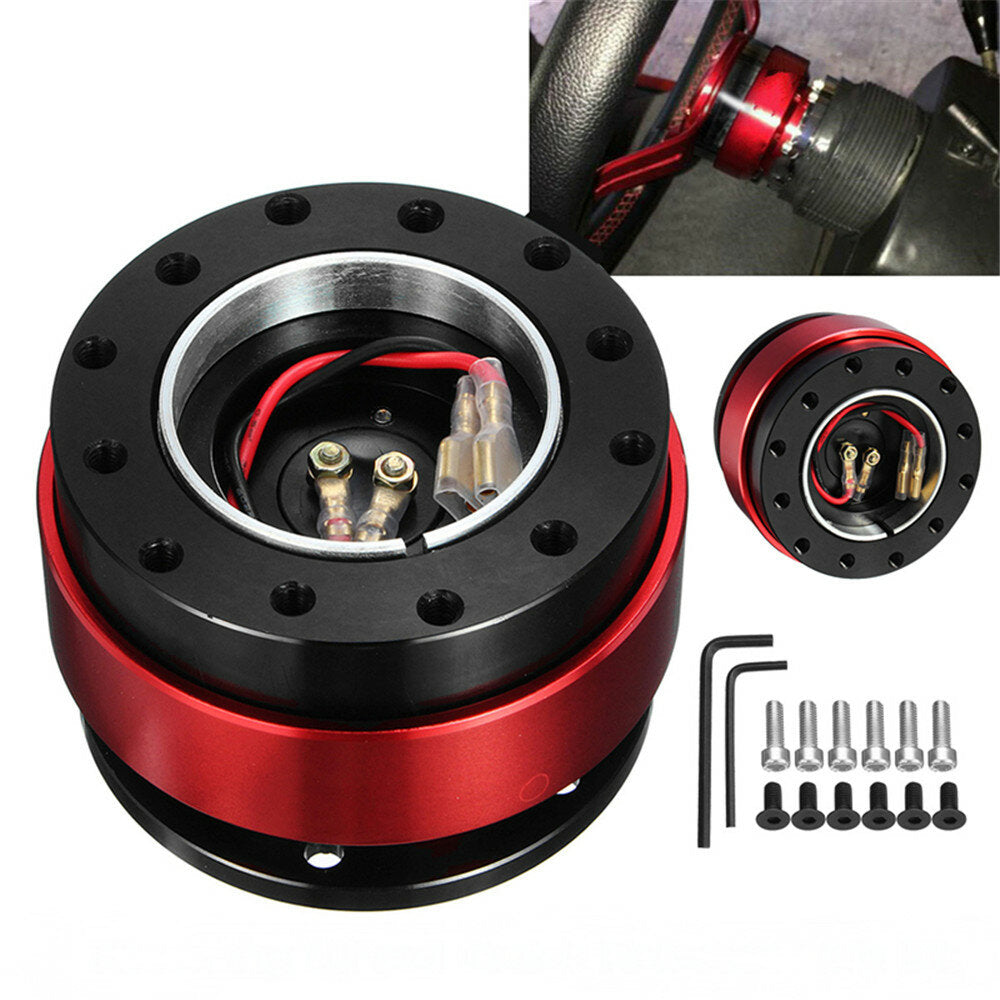 Universal Aluminum Alloy Steering Wheel Quick Release Hub Adapter Off Kit