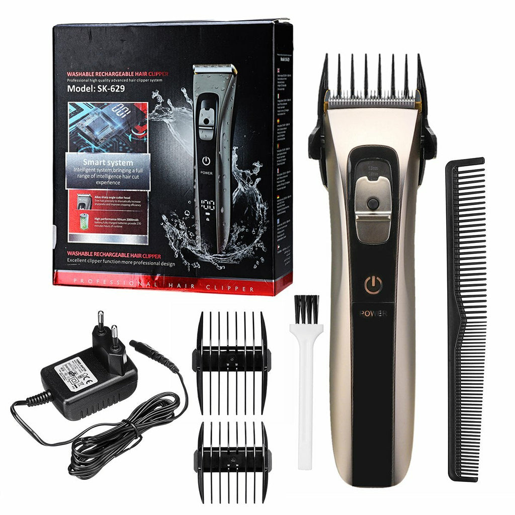 LED Display Electric Hair Clipper 15W Ceramics Blade 270 Minutes Waterproof Men Cordless Trimmer