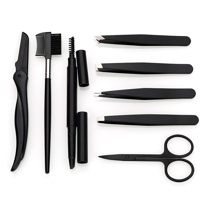 8Pcs Eyebrow Trimmer Trimming Tools Kit Cutter