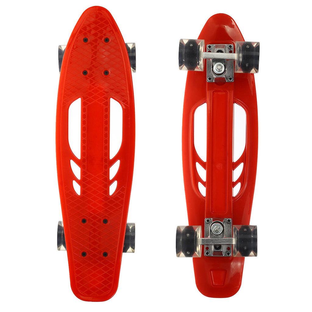 22 Inch Skateboard Flash Wheel Mini Cruiser Board Fish Skate Board Adults Scooter Pastel Longboard Bearings