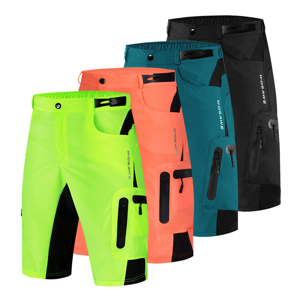 Zipped Pockets Reflective Cycling Shorts Outdoor Sports MTB Mountain Bike Bicycle Riding Trousers Water Resistant Short