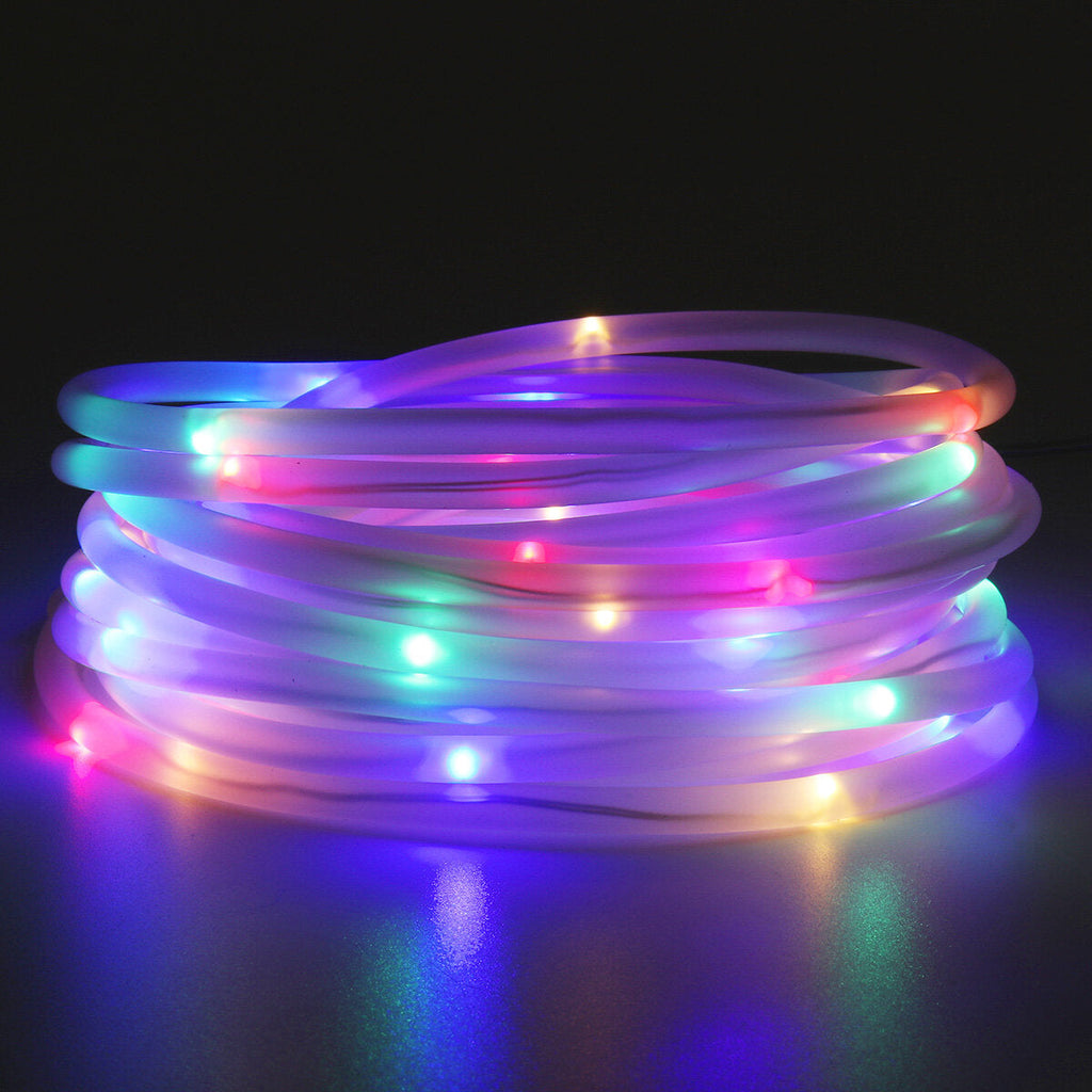 5M 50LED Outdoor Tube Rope Strip String Light RGB Lamp Xmas Home Decor Lights