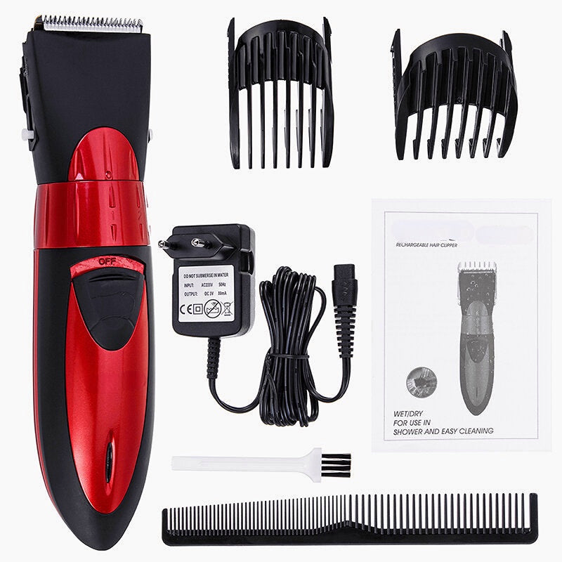 5 Gears Men Rechargeable Electric Hair Clipper Trimmer Haircut Machine Barber Shaver W/ 2 Limit Comb