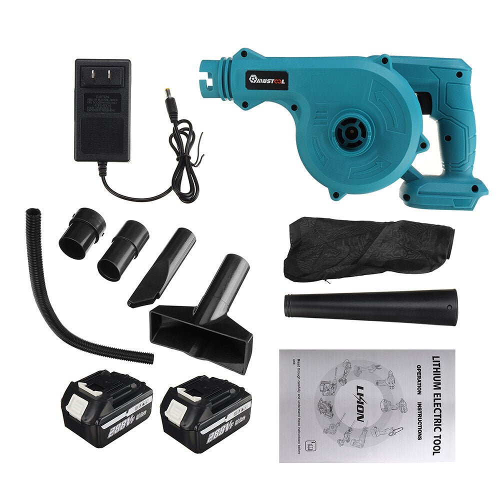 1500W 20000rpm 18V 2-in-1 Electric Air Blower Blow-suction Type Handheld Blowing Machine