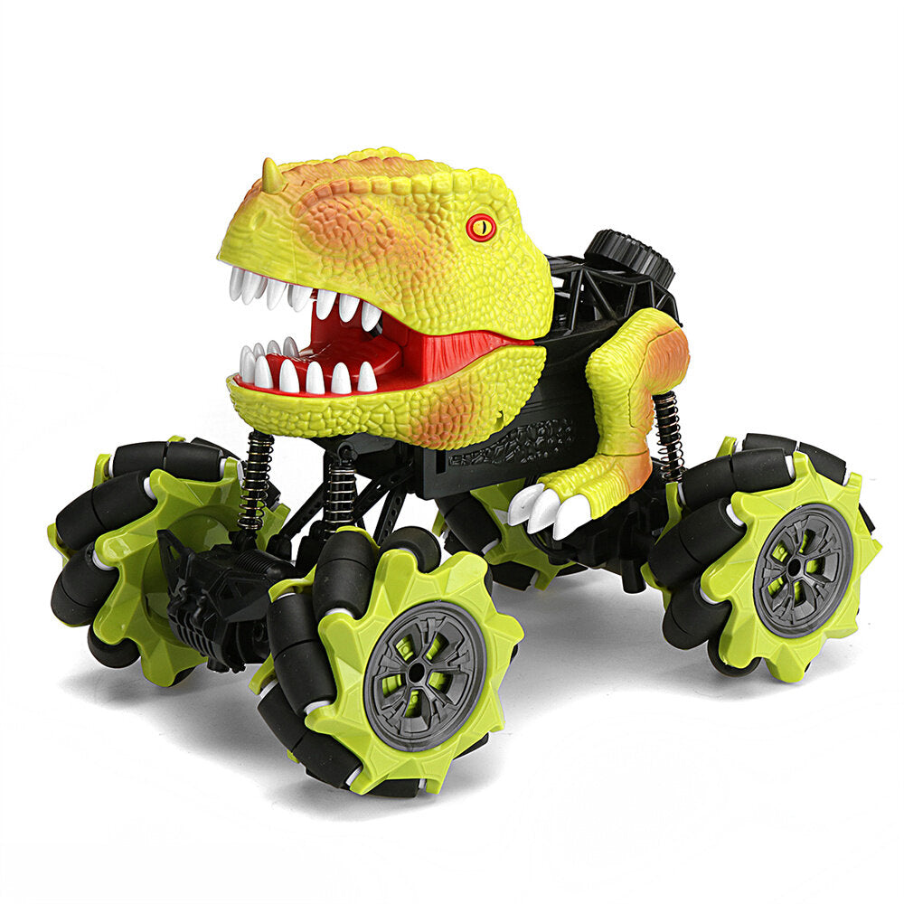 RC Stunt Car 1/16 2.4G 13CH Dinosaur Remote Control Toys Lighting Music Spary Horizontal Drift Vehicles Models