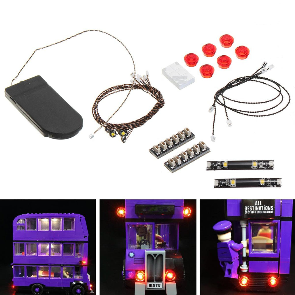 DIY LED Light String Kit For LEGO 75957 Knight Bus Building Decor Christmas Party