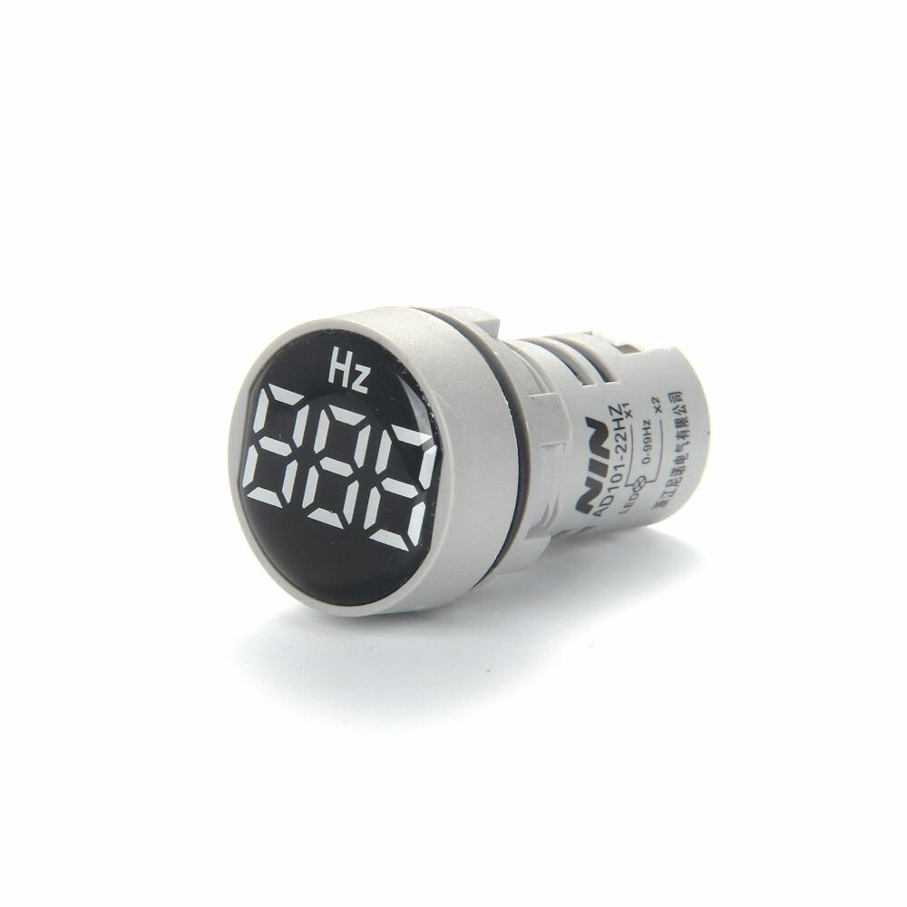 NIN AD101-22Hz Circular Crystal Film Digital Display AC Hertz Meter Signal lamp LED Highlight Aperture 22mm AD16-22Hz