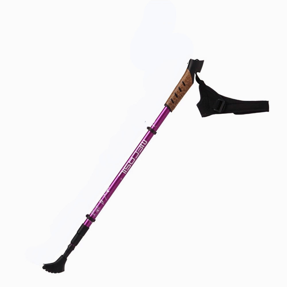 Hiking Walking Sticks Anti Shock Trekking Poles Nordic Walking Cane Aluminum Telescopic Camping Hiking Poles Crutches