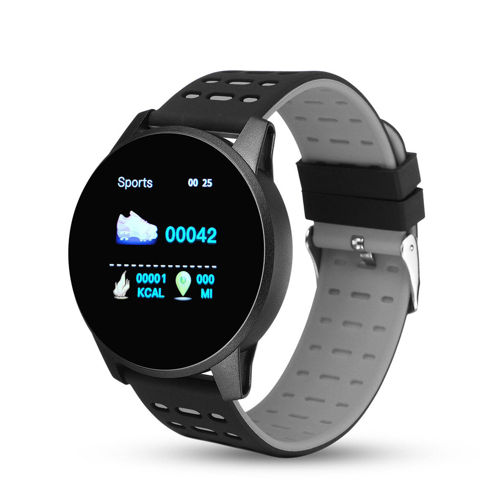 1.3' Color Screen Heart Rate Blood Pressure Oxygen Monitor Waterproof Social Message View Smart Watch