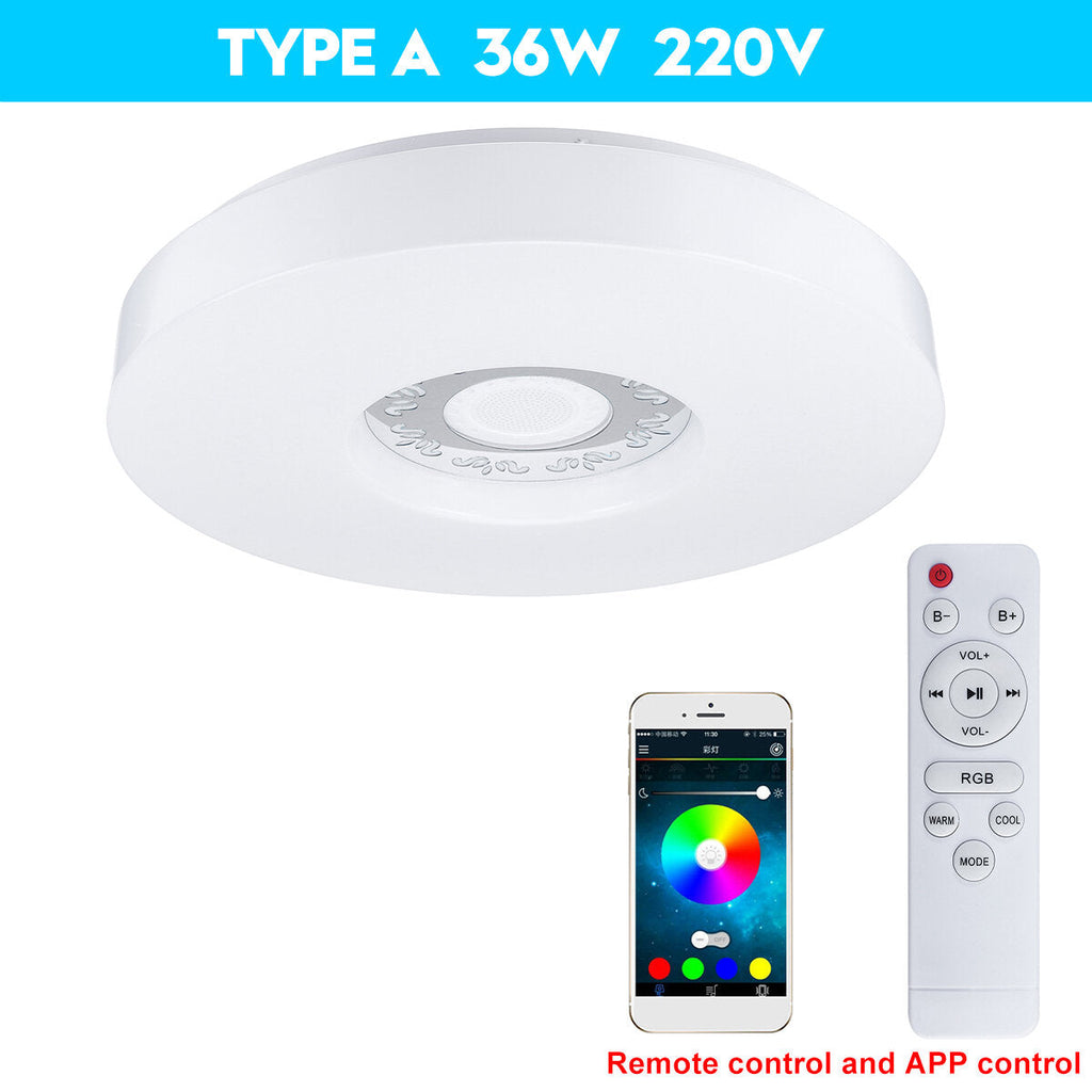 WIFI LED Ceiling Light 256 RGB bluetooth Music Speaker Dimmable Lamp Remote