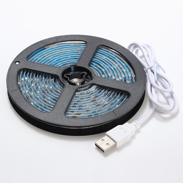 2M Waterproof USB SMD3528 TV Background Computer LED Strip Tape Flexible Light DC5V