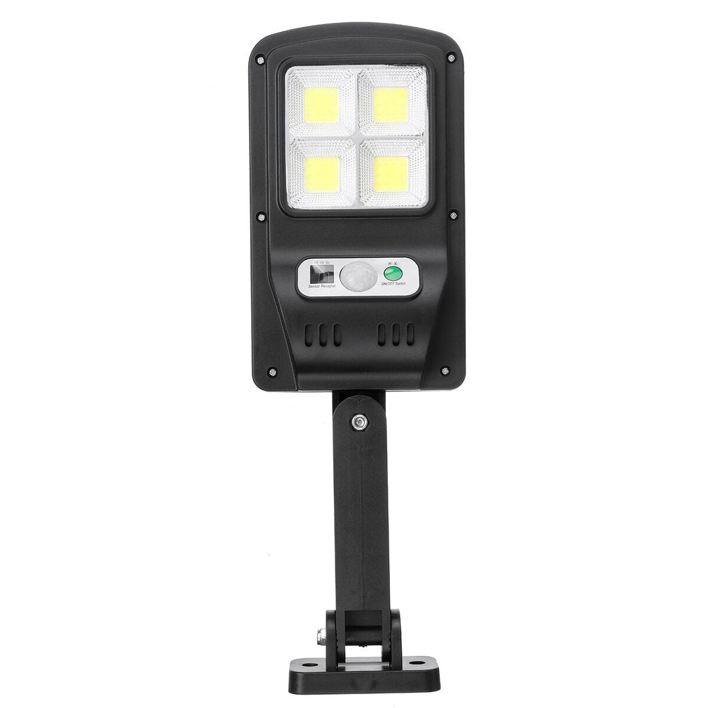 Solar Powered 4COB/6COB LED Street Light Motion Sensor Waterproof Wall Lamp Security Outdoor Decor with Remote Control