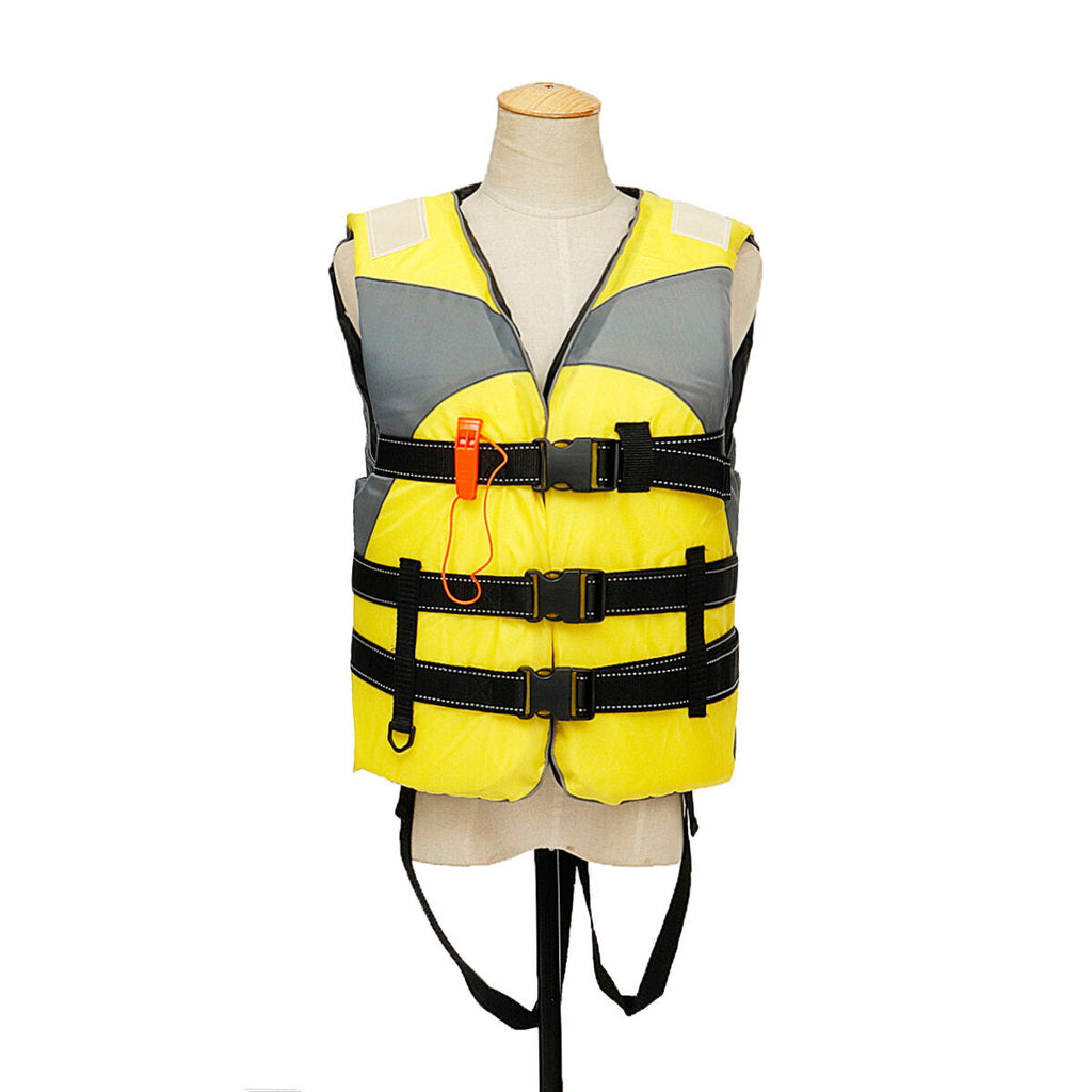 Reflective Adult Life Jacket Vest Professional Fully Enclosed Water Sports Safty Aid Swimwear Fishing Vest