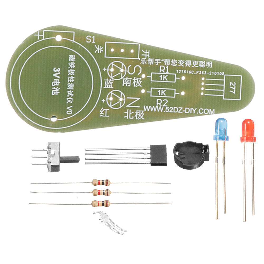 DIY Magnet Polarity Tester Electronic Kit 3V