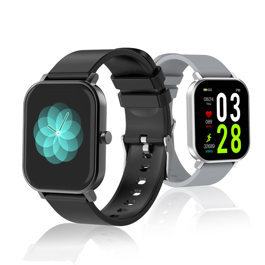 1.69 inch Touch Screen Heart Rate Blood Pressure Oxygen Monitor BT 5.0 IP68 Waterproof Smart Watch