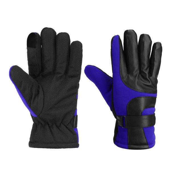 Motorcycle Leather Gloves Touch Screen Winter Warm Waterproof