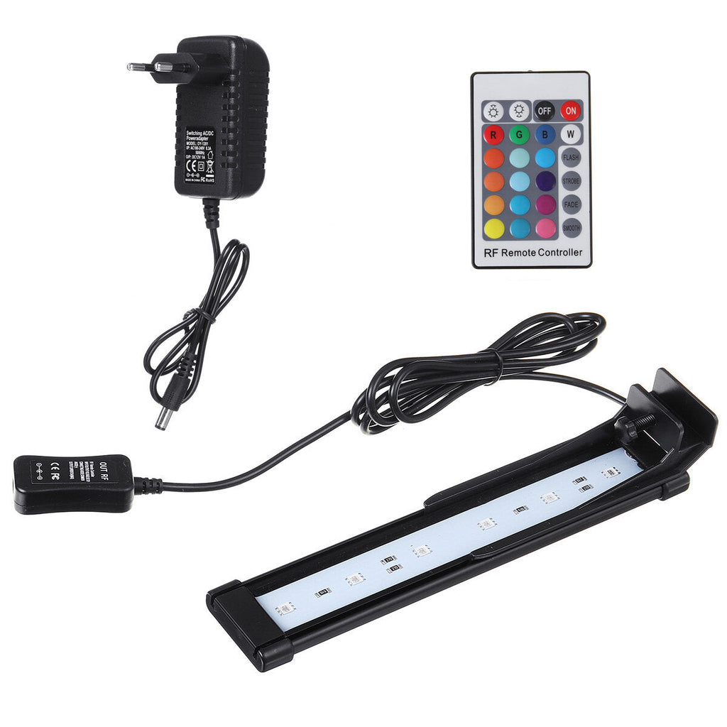 22CM Aquarium Cover Lighting Color Change Remote Control Dimmable RGBW LED Light Suitable for Aquarium/Fish Tank