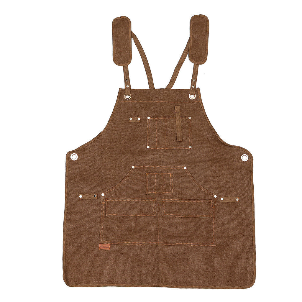 Canvas Woodworking Apron Shop Apron Pockets Waxed Wax Cloth Waterproof Apron Chef Tool Storage