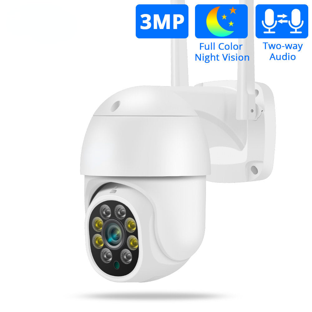 3MP WIFI Outdoor Camera 1536p 5x Digital Zoom PTZ IP Audio Camera P2P OnVIF CCTV Monitoring Wireless CCTV System