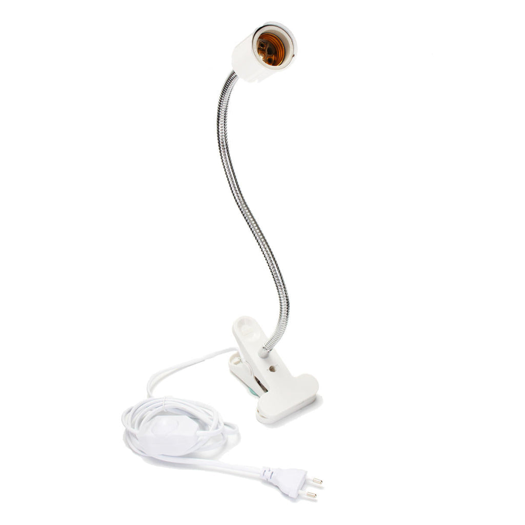 40CM E27 Flexible Pet Heat Light Bulb Adapter Lamp Holder Socket with Clip Dimming Switch EU US Plug