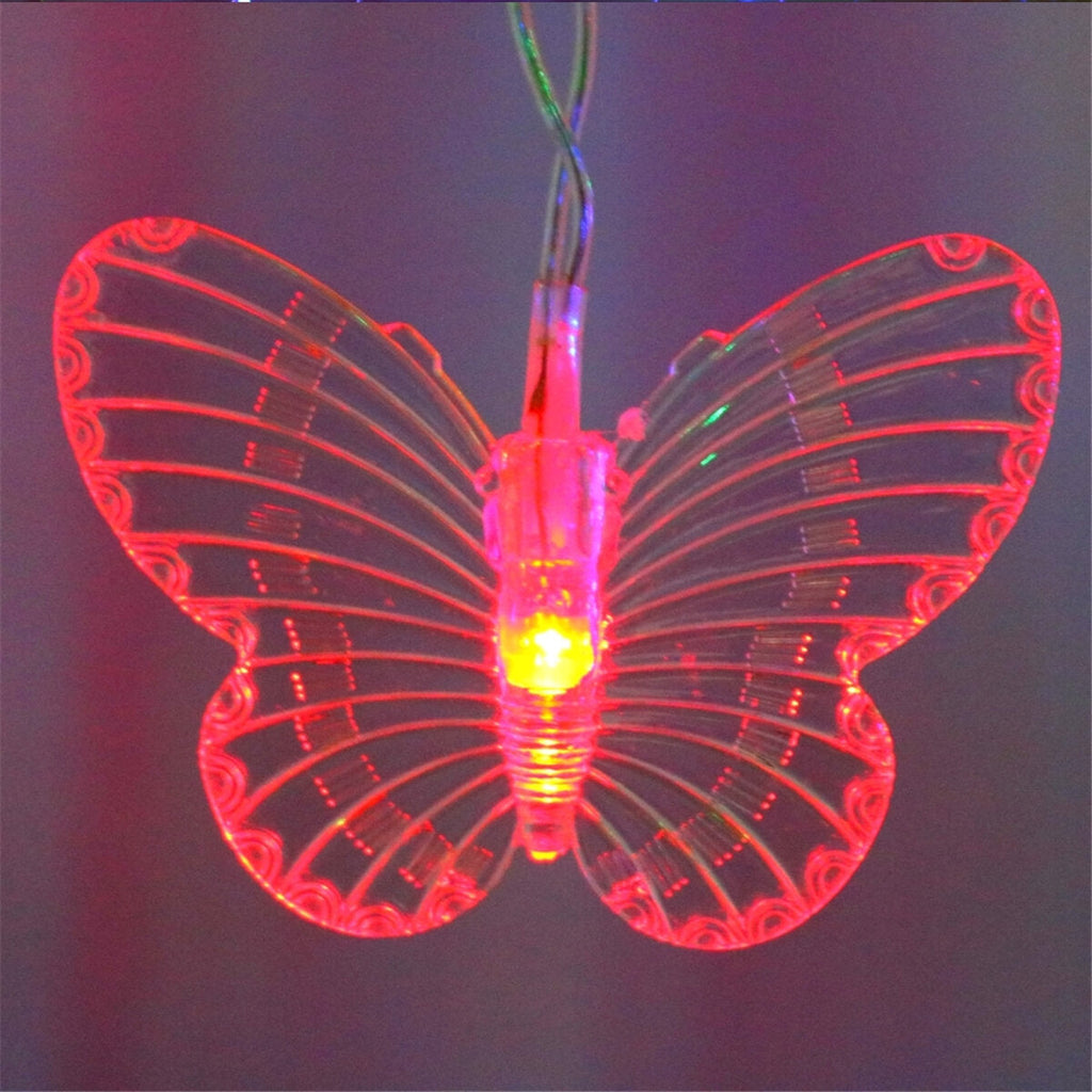 96 LED Butterfly String Curtain Lights Colorful Wedding Waterproof Lamp 8 Modes