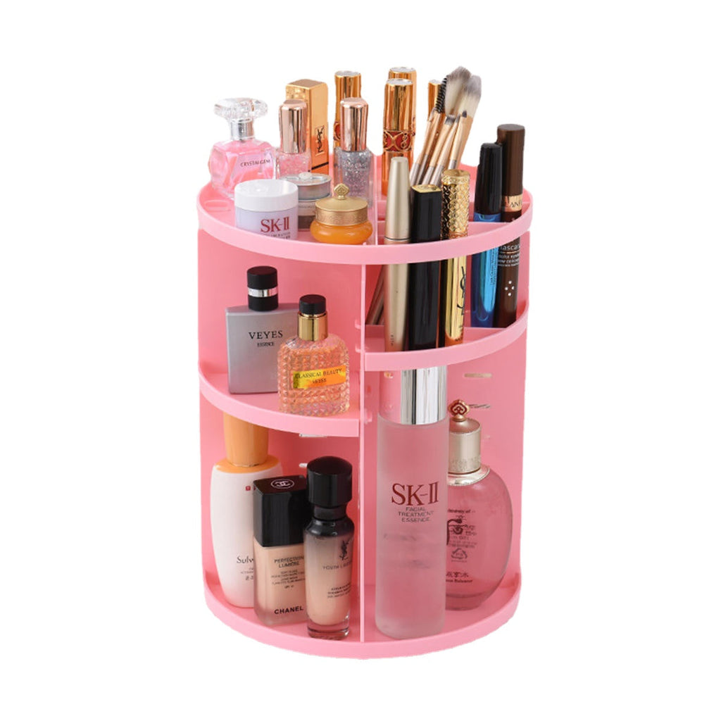 360 Degree Rotating Makeup Organizer Box Transparent Acrylic Brush Holder Jewelry Makeup Organizer Cosmetic Beauty Storage Box