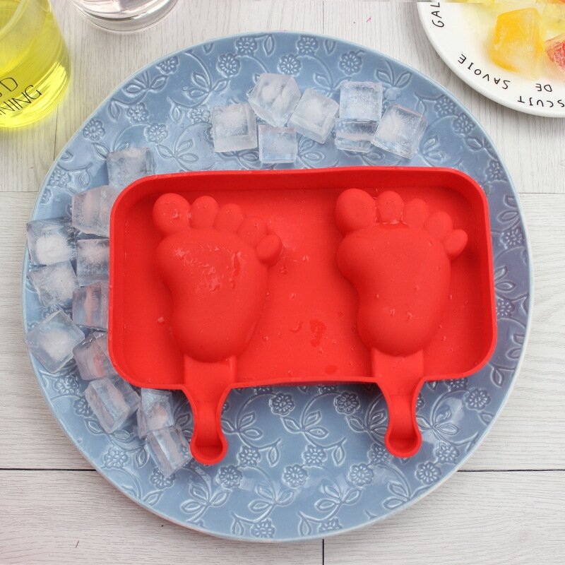 Creative Silicone Ice Cream Mold Ice Lolly Mold Rod Ice Mold Red Food Grade