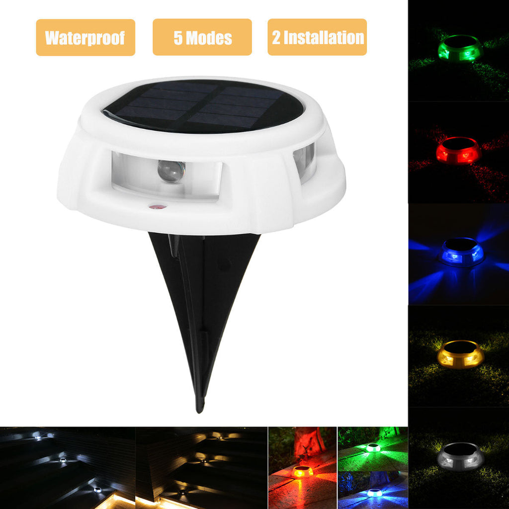 Waterproof Foot Sensor LED Solar Lights Underground Buried Garden Lawn Deck Path Outdoor Wall Lamp