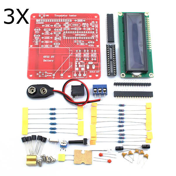 3Pcs Original Hiland DIY Multifunction Transistor Tester Kit For LCR ESR PWM Generator M328