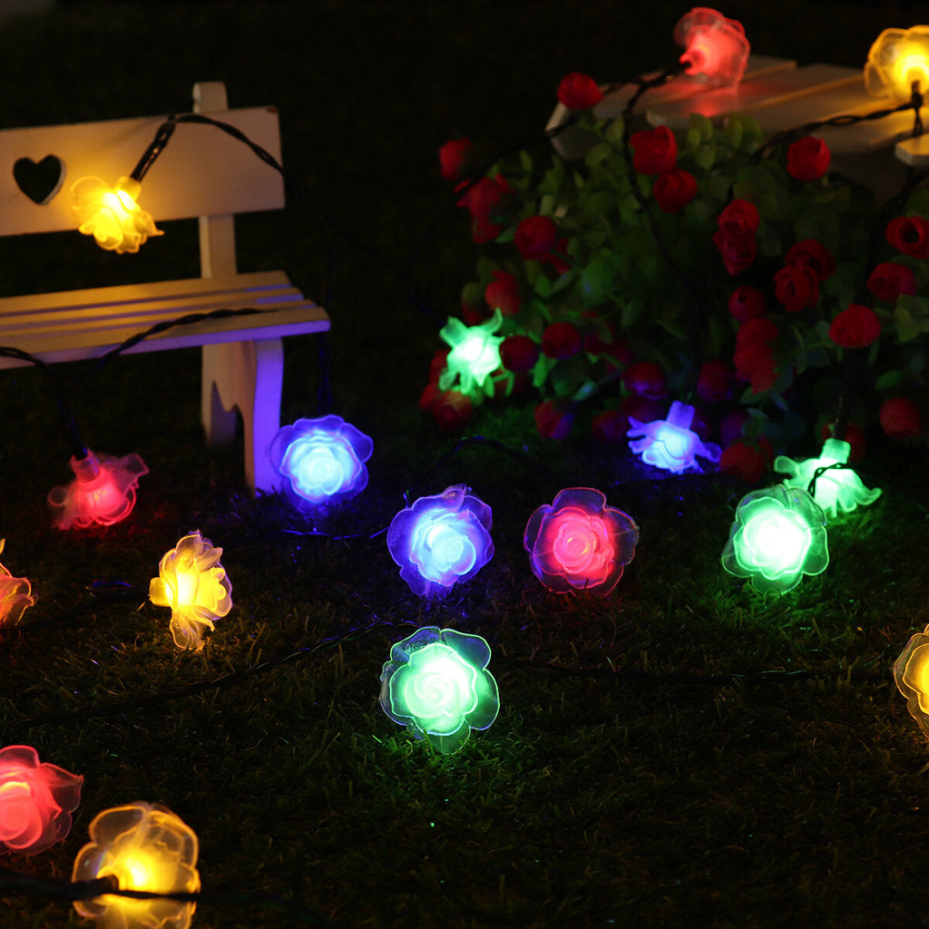 6.5M 30LED Roses Solar LED String Light Outdoor Indoor Garden Patio Decor Lamp