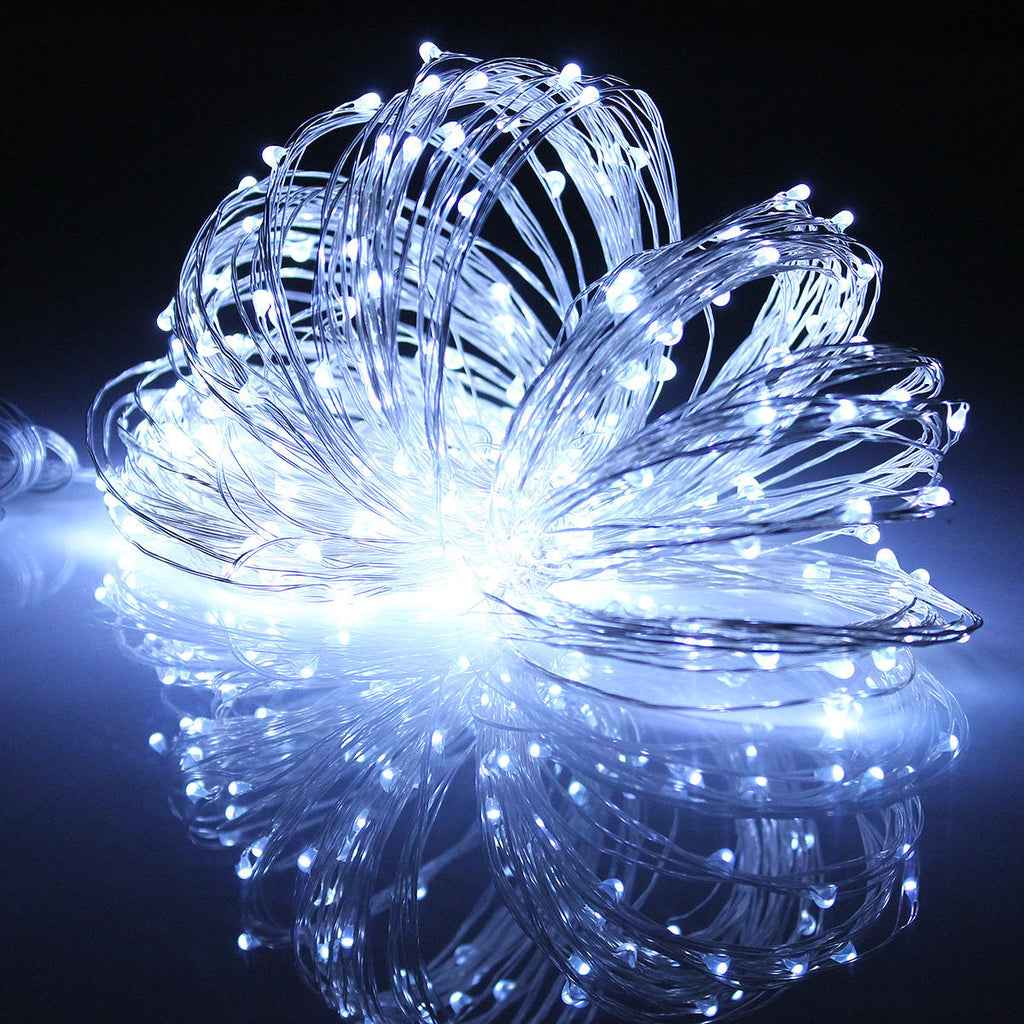 32M Solar Powered LED String Sliver Wire Fairy Light Christmas Lamp Waterproof