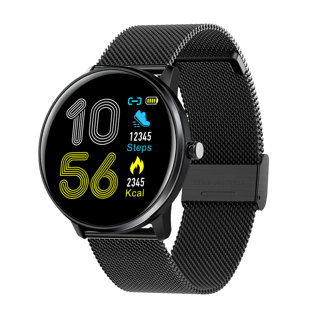 2.5D Full Touch Blood Pressure O2 IP68 Deep Waterproof 8 Sports Mode Weather Smart Watch