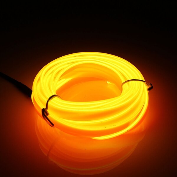 3M Led Flexible EL Wire Neon Glow Light Rope Strip 12V For Christmas Holiday Party