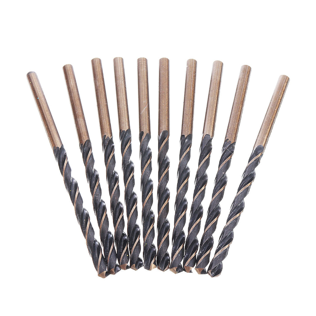 10pcs High Speed Steel Titaniium Coated Drill Bit Set Hexx Shank 3.0-4.5