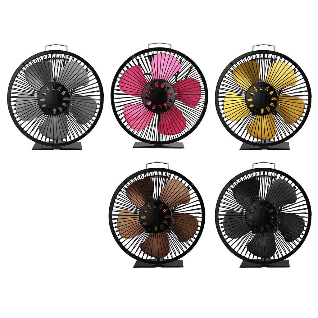 Large Air Volume Heater Fan: 5-Leaf, 5-Color Fireplace with Cover