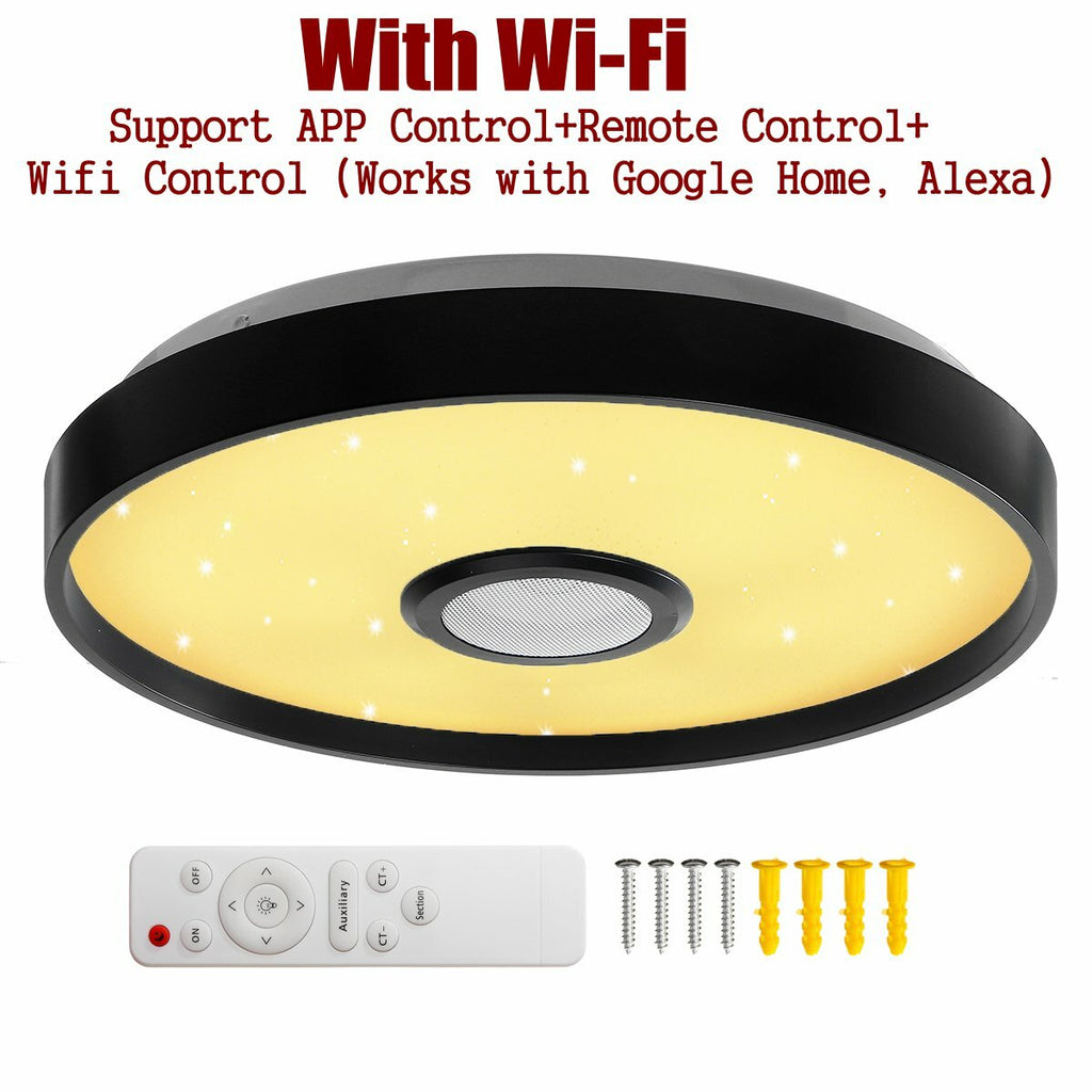 Dimmable 36W RGB LED Ceiling Light Lamp bluetooth WIFI Alexa / Google Home + Remote