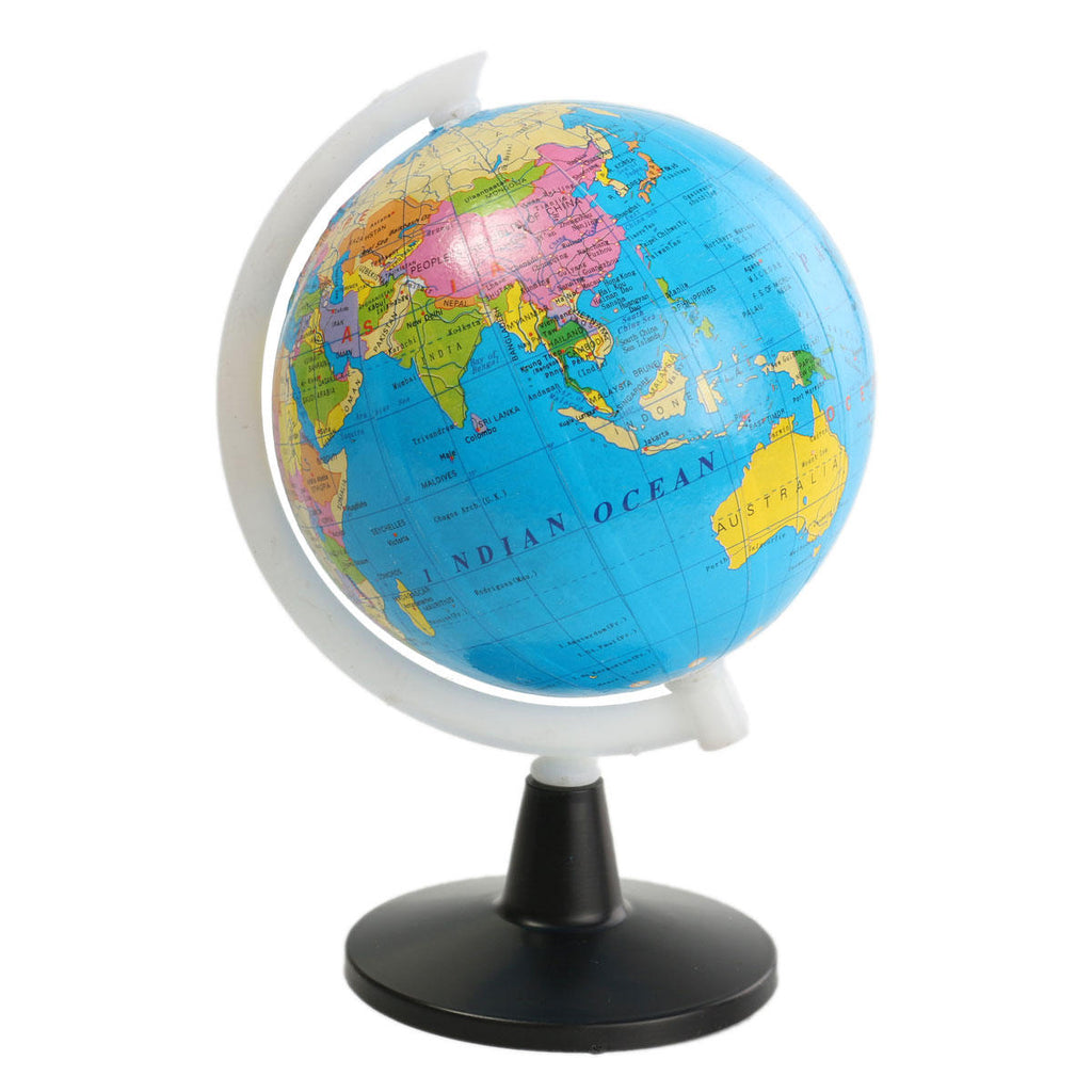 8.5cm World Globe Atlas Map With Swivel Stand Geography Educational Toy Home Decor Gift