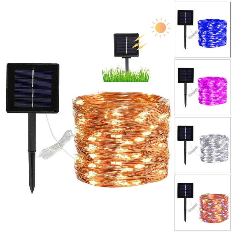 50/100/200LED Solar Light Outdoor Waterproof Fairy Garland String Lights Christmas Party Garden Solar Lamp Decoration