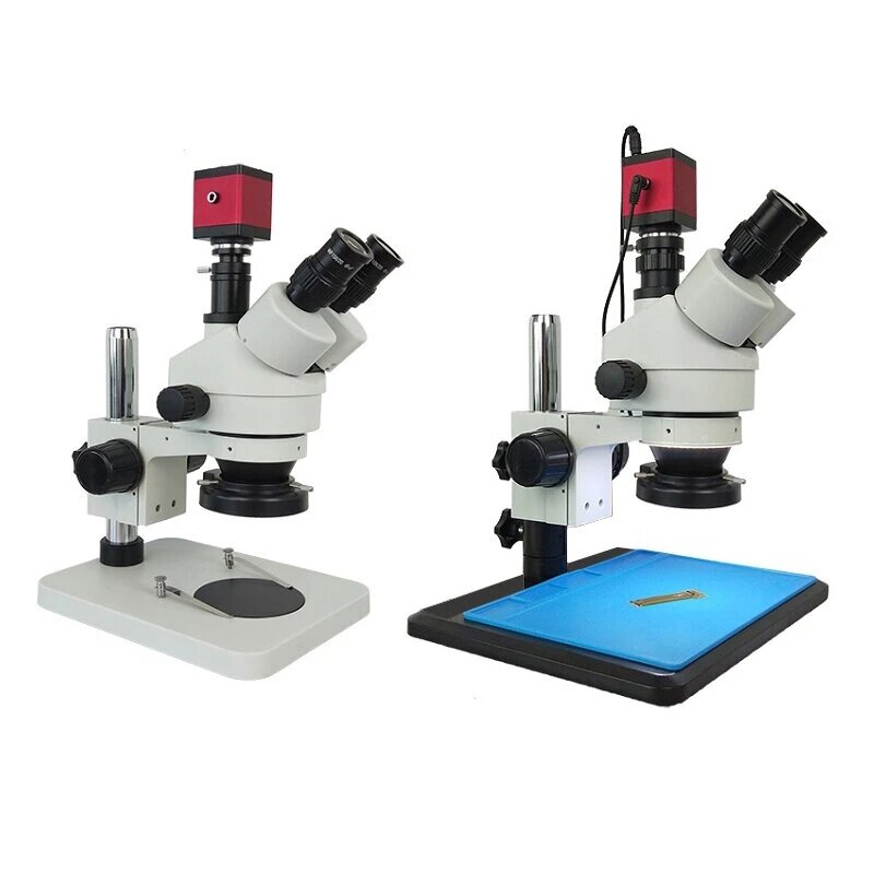 13MP Trinocular Stereo Soldering Microscope Stand Lens Digital Camera for Repair Mobile Phone Tools Kits